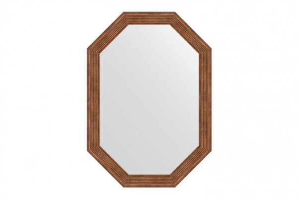 Wall mirror in a baguette frame EVOFORM Polygon BY 7013, dry reed 49x69 cm