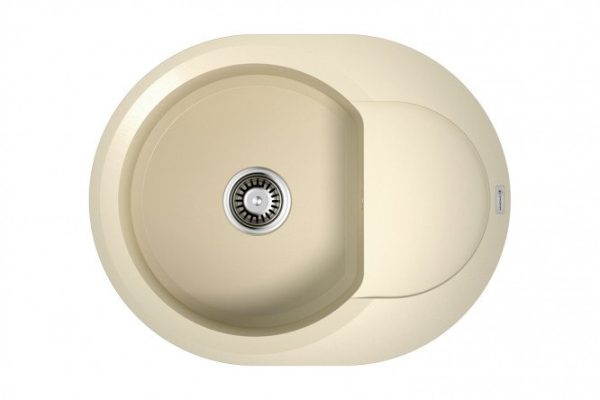 Inset sink with drainer OMOIKIRI Sakaime 60E-BE 4993121, vanilla 60x47x19.5 cm