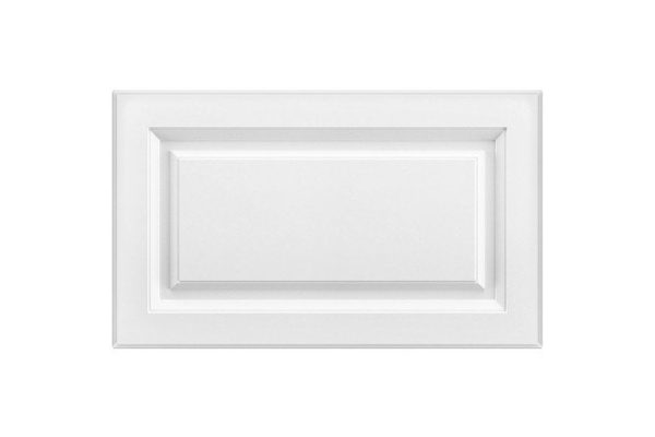 Front of the Aurora drawer/cabinet with horizontal opening 59.6x35.6 cm, color white snow soft