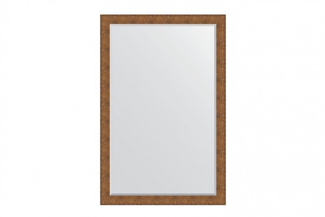 Wall mirror with bevel in a baguette frame EVOFORM BY 3954 copper chain mail 117x177 cm