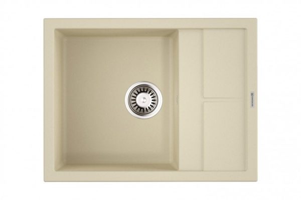 Inset sink with drainer OMOIKIRI Sumi 65-BE 4993671, vanilla 65x50x20 cm