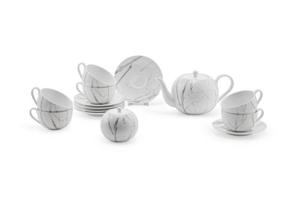 Tea set EVIO Meribel 6 persons, 14 pcs., Porcelain