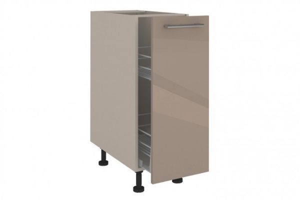 Front for floor-standing cabinet Amika 30x72 cm, glossy stone gray color