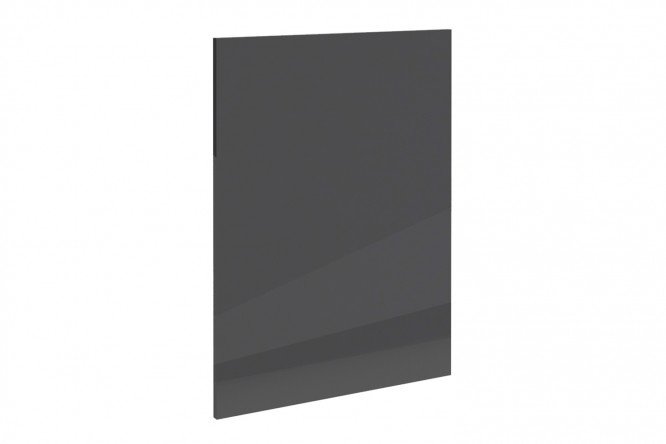 Decorative overlay for floor-standing cabinets Amika 57.2x72 cm, color black graphite