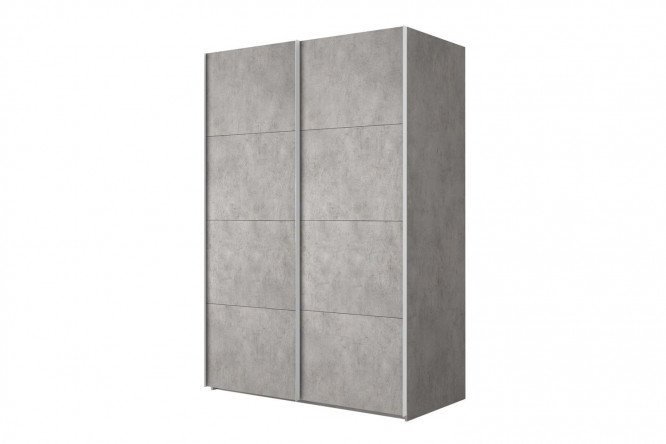 2-door wardrobe Comet 180x240 cm light concrete