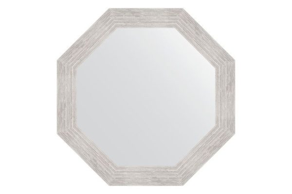 Wall mirror in a baguette frame EVOFORM Octagon BY 3737, silver rain 63x63 cm