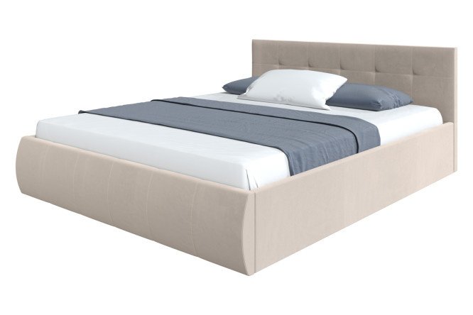 Bed with lifting mechanism Mila color light beige 160x200 cm