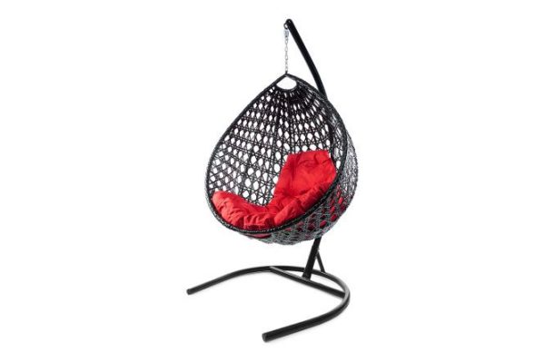 Hanging chair Drop Lux 72x186x98 cm, base and frame color black, finishing black