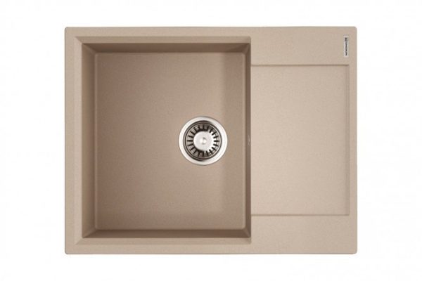 Inset sink with wing OMOIKIRI Daisen 65-SA 4993685, beige 65x51x19.5 cm