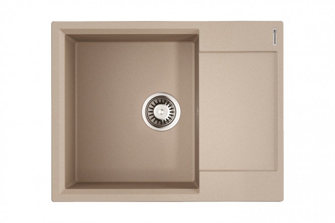 Inset sink with wing OMOIKIRI Daisen 65-SA 4993685, beige 65x51x19.5 cm