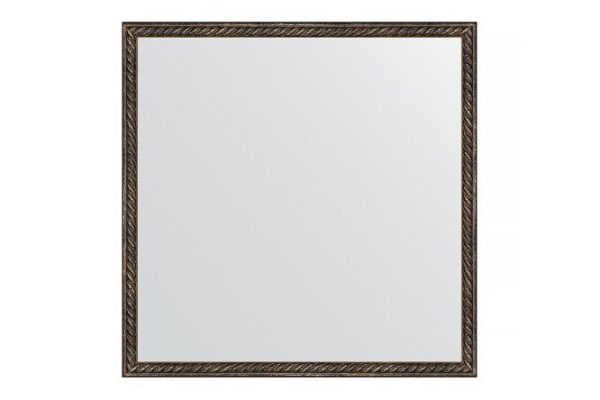 Wall mirror in a baguette frame EVOFORM twisted bronze 58x58 cm