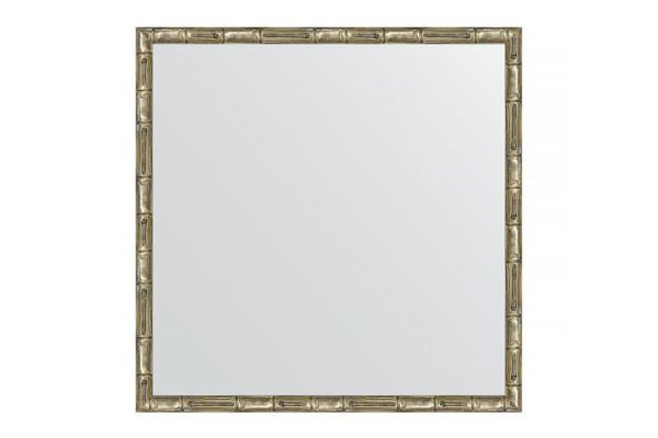 Wall mirror in a baguette frame EVOFORM Silver bamboo 57x57 cm