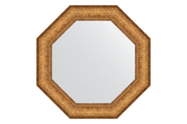 Wall mirror in a baguette frame EVOFORM Octagon BY 3760, copper Eldorado 53.6x53.6 cm