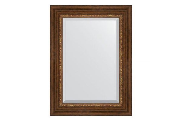 Wall mirror with bevel in a baguette frame EVOFORM Roman bronze 56x76 cm