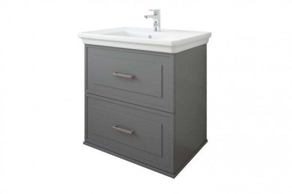 Wall mounted sink cabinet Sanflor Modena 64.2 cm, gray