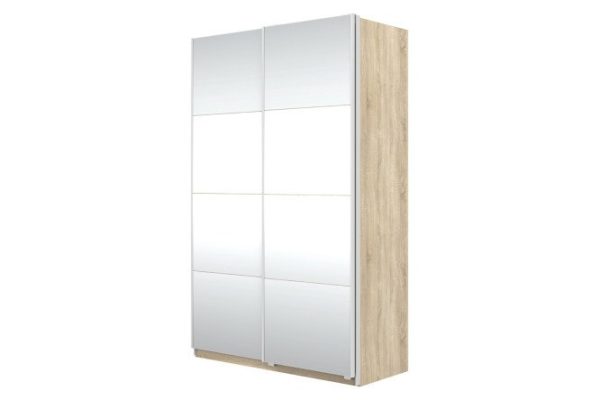 Sliding wardrobe Oscar 150x236x58 cm, Sonoma oak, facade - mirror