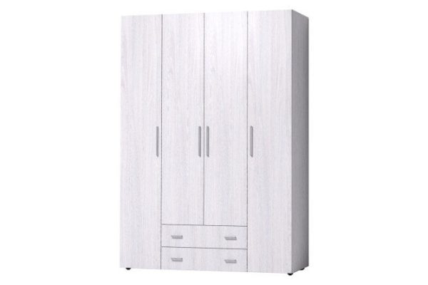 Wardrobe for clothes and linen Cancun 160x230x57.9 cm, light ash Anchor