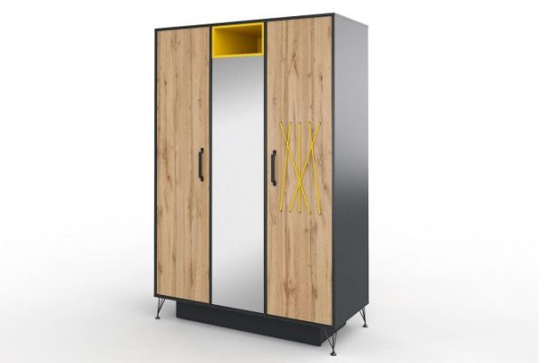 Wardrobe 3 doors Alexandria 133.8x199.1x58 cm