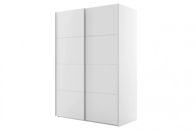 Sliding wardrobe 2-door Comet 160x220 cm white snow, white facades