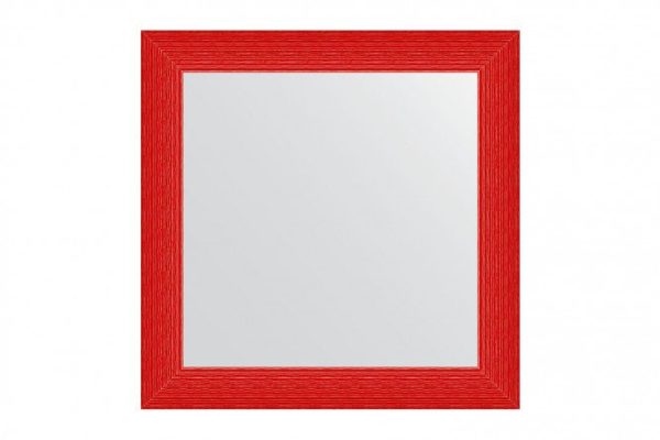Wall mirror in a baguette frame EVOFORM BY 3907 red wave 80x80 cm