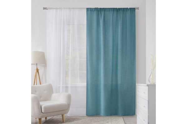 Ribbon curtain MICASA Kaya 150x260 cm, 1 piece, turquoise color
