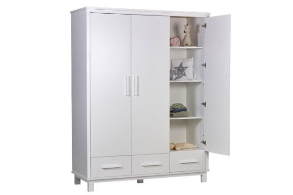 Three-section wardrobe Simple with drawers 160.4x210x58.8 cm
