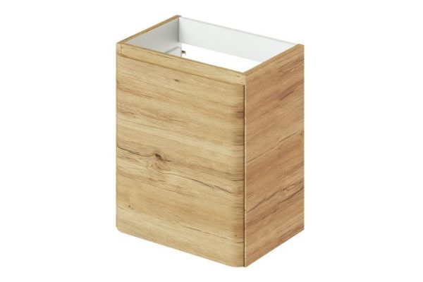 Hanging vanity unit Roberto 49.4 cm, color mavella gold oak frame, gold mavella oak facade