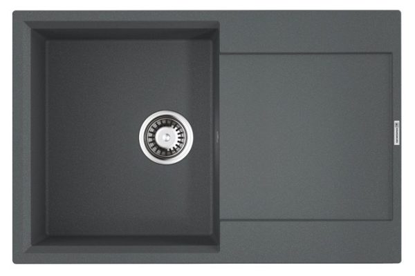 Inset sink with wing OMOIKIRI Daisen 78T-GR 4993584 78x51x23 cm