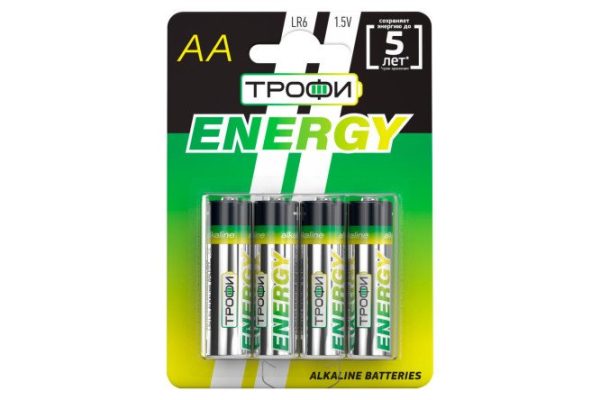 AA batteries TROPHY Energy Alkaline LR6-4BL AA, 4 pcs.