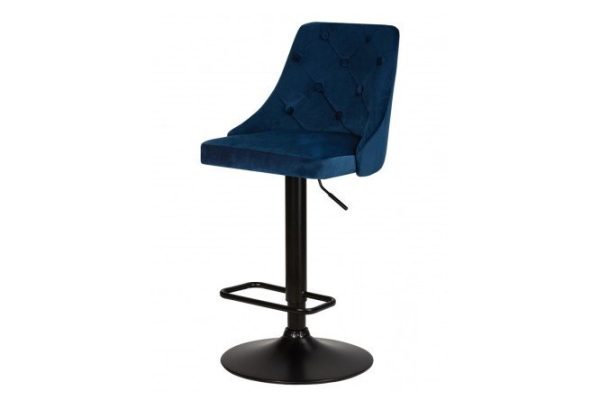6lc8nsh5y28ktyfeowy7s0vhevoup62d.jpg Bar chair DOBRIN Joseph Black 48x89x54 cm, upholstery color blue, legs black