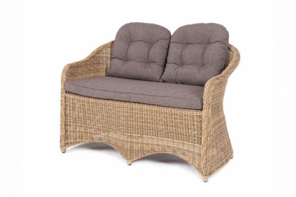 Double sofa 4SiS Ravenna 118x81.5x68 cm, straw color