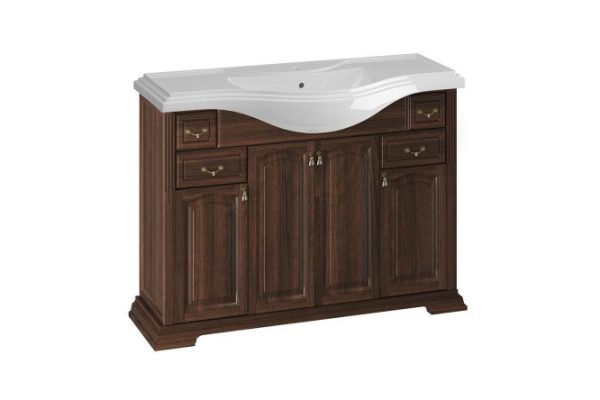 Sideboard OPADIRIS Rispecto 121.6 cm, frame color antique walnut (nagal), facade antique walnut (nagal)