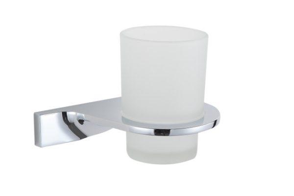 Wall-mounted toothbrush glass BERKRAFT Line 12.4x9.5x10.4 cm, Glass