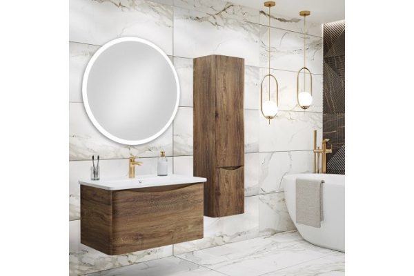 Bathroom furniture RUNO Tuscany 80 hanging, dark wood