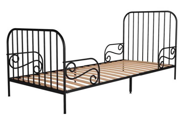 Extension bed Albina 80x130 cm color black moiré