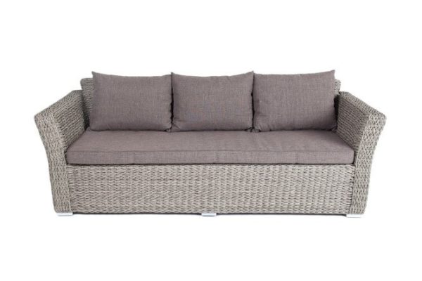 Three-seater sofa 4SiS Cappuccino 220x81.5x86.5 cm, gray