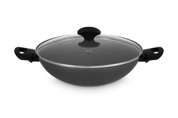 Wok with lid VANHOPPER Silver 28 cm