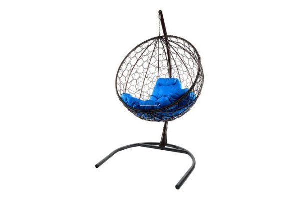 Hanging chair Circle 72x186x102 cm, base and frame color black, finish black