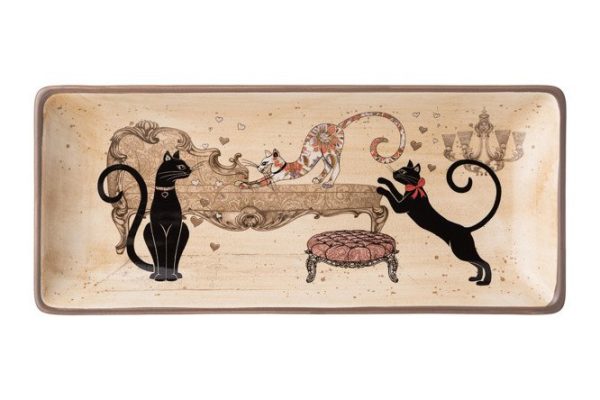 Dish Parisian Cats Ceramics