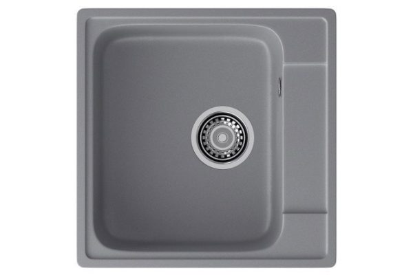 Undermount sink GRANFEST Quarz GF-Z-48, dark gray 47.8x47.8x18 cm