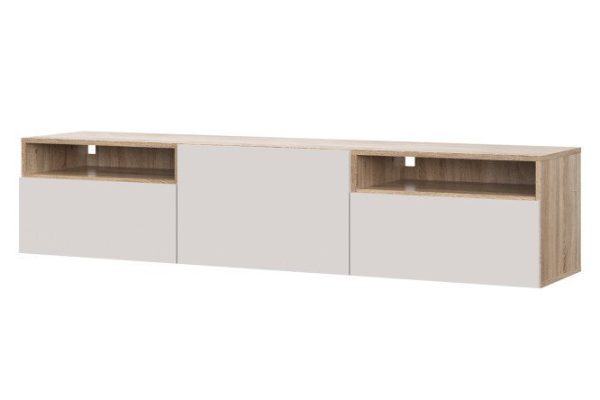 6xfxhwb2hdh952ir01f1mavwxjmysymu.jpg Cabinet Oscar Moon 180x40 with 3 drawers and 2 shelves, Sonoma oak / Santiago soft