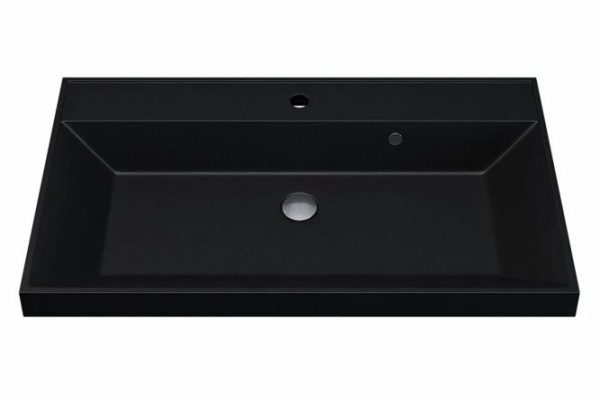 Bathroom sink Classic Quartz 291030022 Semi-built-in, 80x15x45 cm