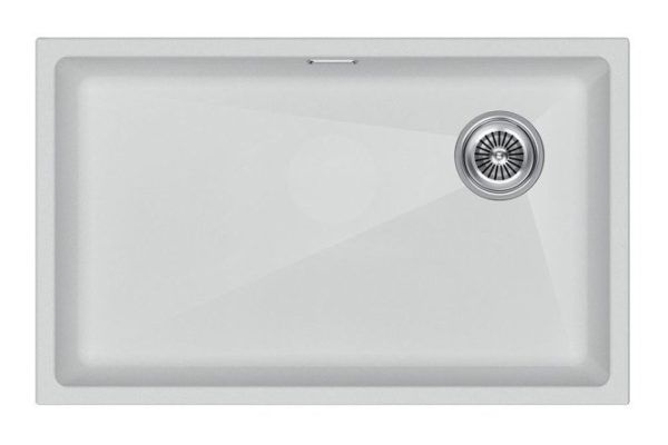 Undermount sink PAULMARK Lumi 74UNI-SKEW IT-GRANIT LU74SK-WH 74x44x21 cm