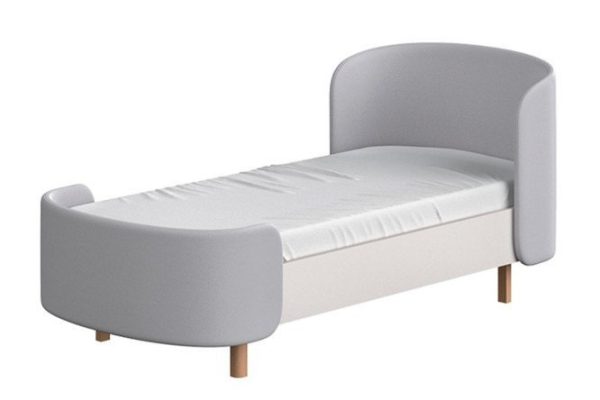 Teenage bed Kidi soft 80x200 cm color white, gray