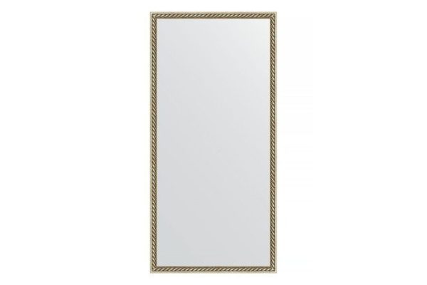 Wall mirror in a baguette frame EVOFORM twisted brass 68x128 cm