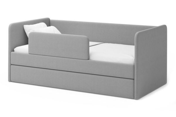 Jenny ottoman bed with protective side, drawer 80x180 cm color gray down