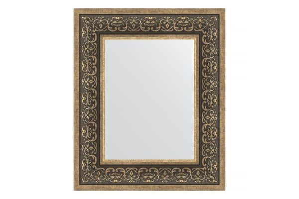 Wall mirror in a baguette frame EVOFORM BY 3032 silver monogram 49x59 cm