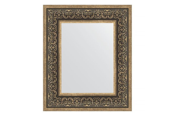 Wall mirror in a baguette frame EVOFORM BY 3032 silver monogram 49x59 cm