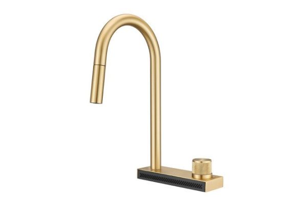 Kitchen faucet with pull-out shower head and cascade shower MILACIO Ultra MCU.556.GD