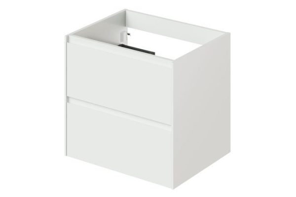 Wall-hung sink cabinet Slim 60 cm, frame color white, front white